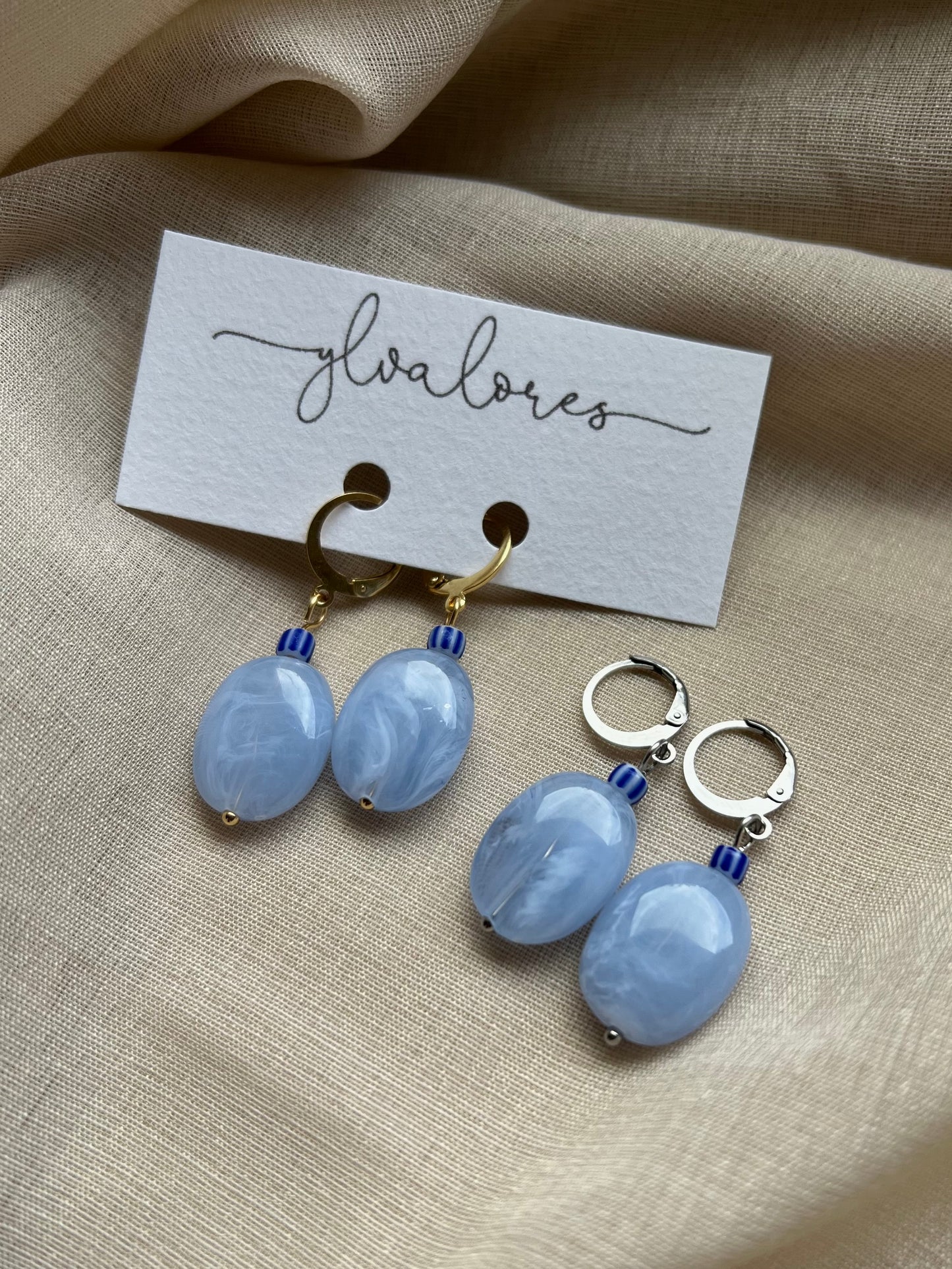 Ohrring Blauw
