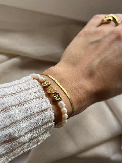 Zartes Mama-Armband aus Perlen